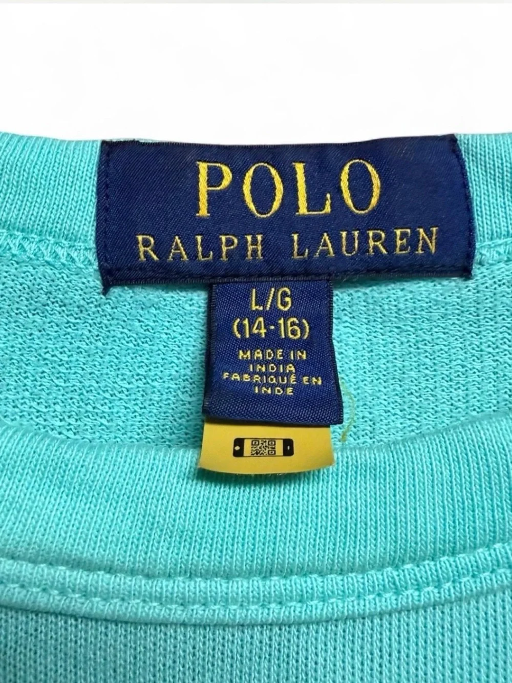 Ralph Lauren Aqua-to-Cream Gradient Logo Sweatshirt